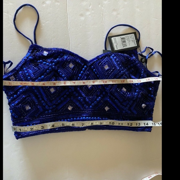 NWT Adrianna Papell Embellished Top Taffeta Size 8 - Picture 8 of 11